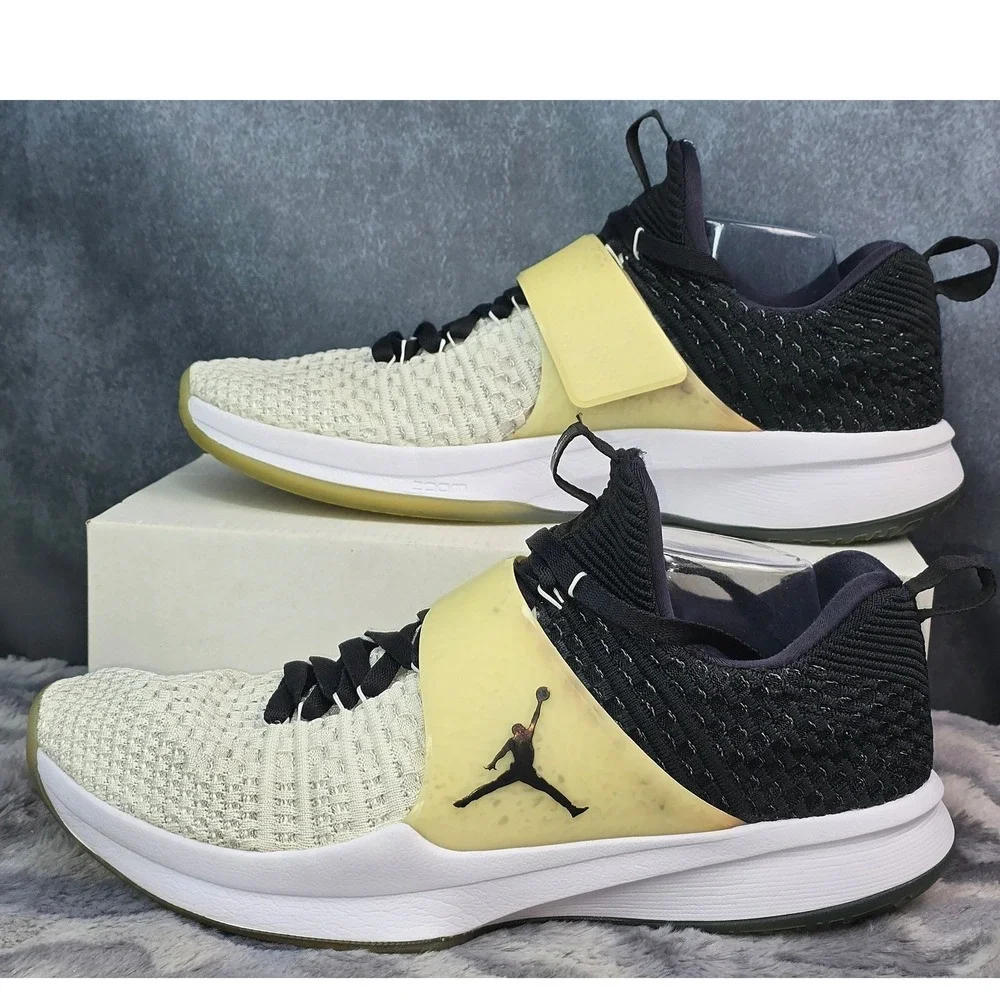 Jordan Trainer 2 Flyknit Sail Black Zoom Air Training Mens 11.5 921210-110